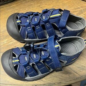 Keen Blue and Black Outdoor Sandals with Adjustable Straps